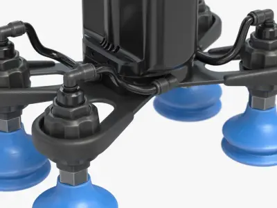 Vacuum Gripers Robotiq 4 Suction Caps 3D model