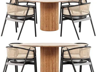 dining set 03 3D model buy