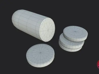 Protein foods pack Low-poly 3D model