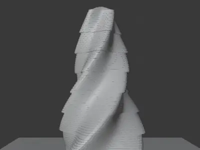 Skyscraper twisted 3D model