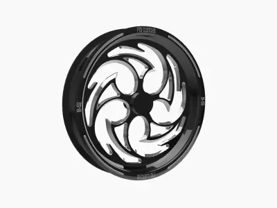 FTD Customs B52 spindle front wheel Low-poly 3D model