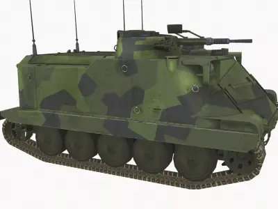 Pansarbandvagn 302 Low-poly 3D model