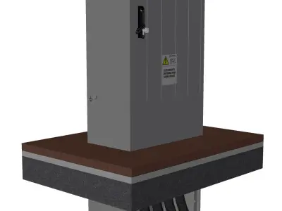 Power cable distribution rack Free 3D model