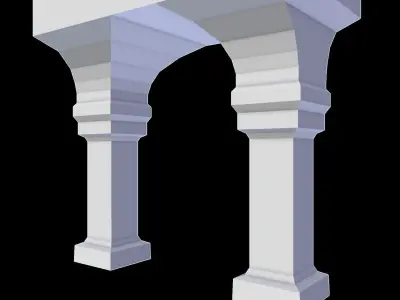 Celtic Column Arch Free low-poly 3D model