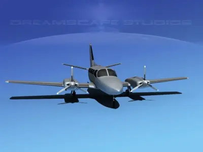 Cessna 404 Titan Bare Metal 3D model