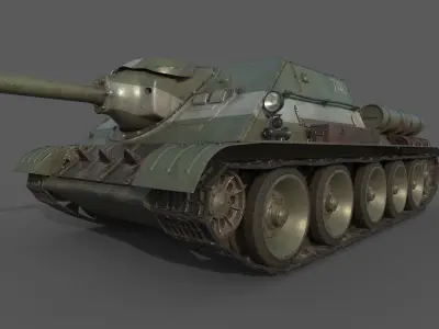 SU-100 USSR 3D model