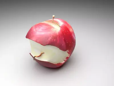 Worm In Apple 3D model