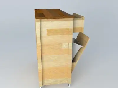 Butcher Block Basic Kitchen Cart Free 3D model