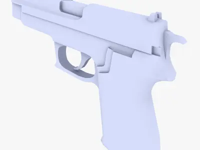 SIG P220 Pistol Low-poly 3D model