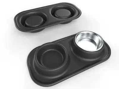 Pet Bowl M11 - with STL Low-poly 3D model