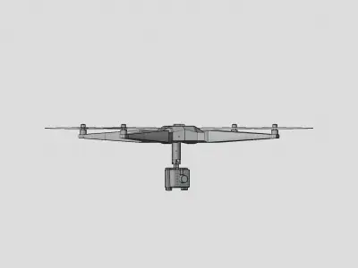 Low Poly DRONE CAMARA free Free low-poly 3D model