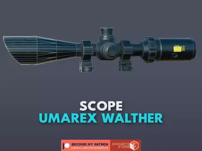 Weapon - Scope - 11 - UmarexWalther Low-poly 3D model