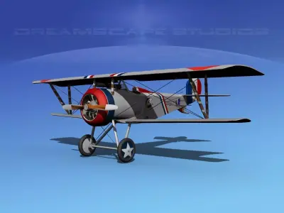 Nieuport 17 V04 France 3D model
