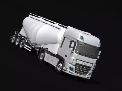 2018 DAF 106 XF EURO 6 4X2 Cement Trailer 3D model