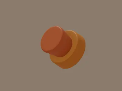 Toon Button 3D model