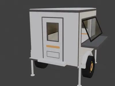trailer car Free 3D model