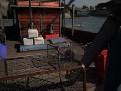 South East Asian style Fishing Boat Low-poly 3D model