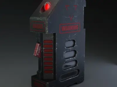 Hardsurface detonator Free low-poly 3D model