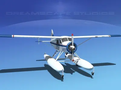 Dehavilland DHC-2 Civil Air Patrol 3D model