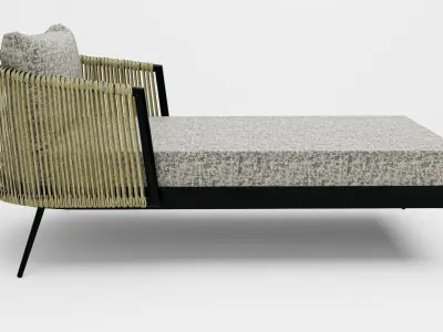 Modern Sunbed 3D 3D model