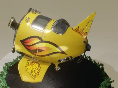 Stylized Airplane PBR 3D model