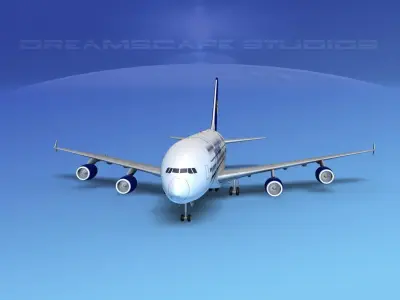 Airbus A380-800 Lufthansa 3D model
