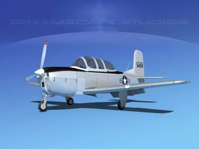 Beechcraft T-34 Mentor V01 USAF 3D model