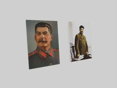 Stalin Paintings Low-poly 3D model