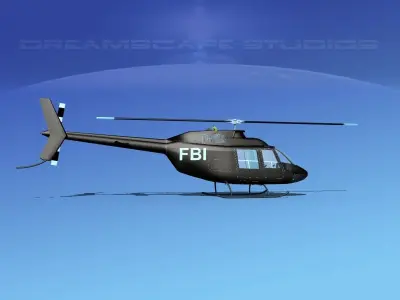 Bell 206 FBI 3D model