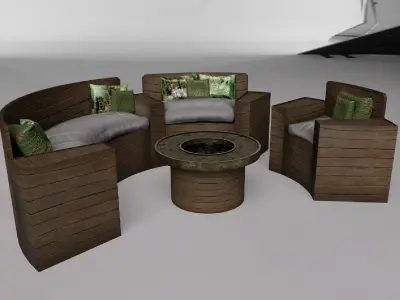 Outdoor Furniture - LL Low-poly 3D model