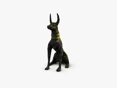 Anubis Guardian Low-poly 3D model