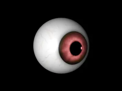 Red eye Free low-poly 3D model