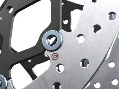 Brembo GP4RS Caliper and Disc 3D model