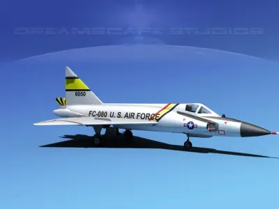 Convair F-102 Delta Dagger V04 USAF 3D model