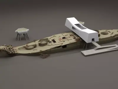 USS Arizona Memorial 3D model