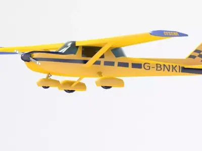 Cessna 152  Low-poly 3D model
