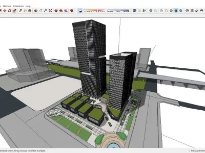 Sketchup Residential Complex B2 3D model