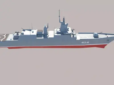 Admiral Gorshkov Class Frigate Ship Low-poly 3D model