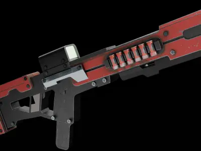 escopeta Low-poly 3D model