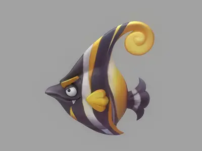 Cartoon Fish 14 Low-poly 3D model
