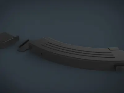 AK 47 metal magazines 3D model