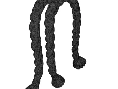 Worn Leather Cat O Nine Tails 3D model