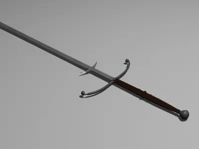 Medieval Sword Zweihander 3D model