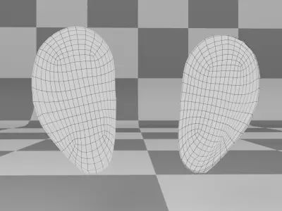 Mussel Shell Low-poly 3D model