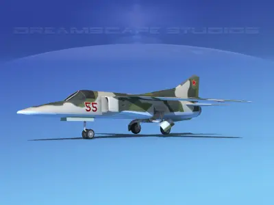 Mig-27 Flogger LP Russia Low-poly 3D model