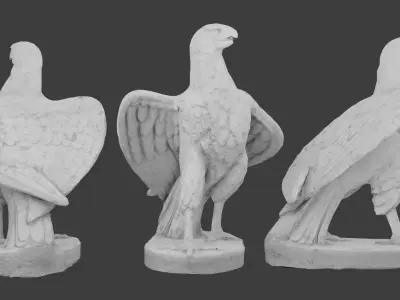 Eagle Statue Low-poly 3D model