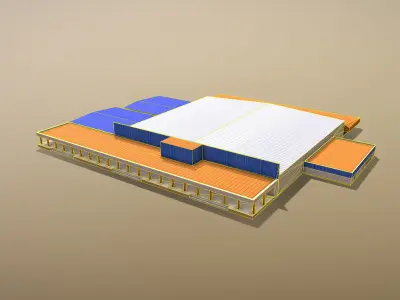 Airport Terminal MUHA Terminal2 Low-poly 3D model