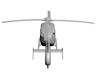 Small yellow helicopter 3D model
