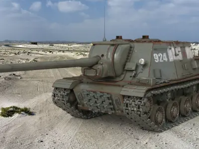 Tank ISU 122  Vray 3D model