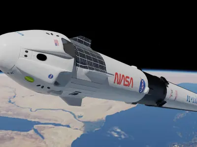 SpaceX Crew Dragon Spacecraft 3D model